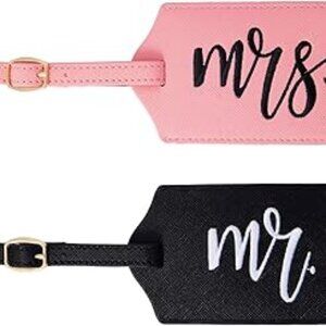 Mr and Mrs luggage tags